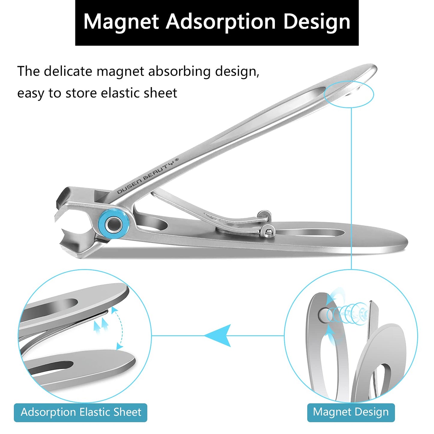 Nail Clippers for Thick Nails, Extra Wide Jaw Opening Nail Cutter for Hard Toenail, Stainless Steel Fingernail Big Toenail Trimmer with Nail File 3 Pcs Set for Large Toenail Seniors & Men & Women