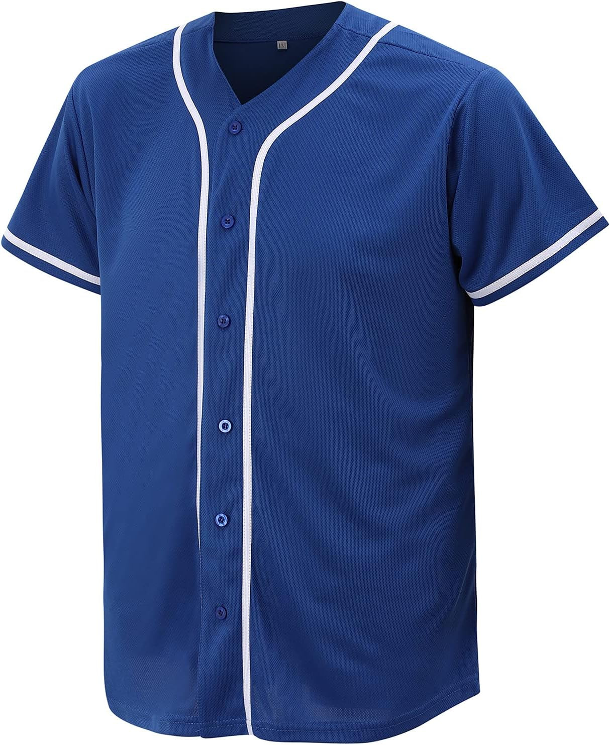 CUTHBERT Solid Baseball Jersey Shirt for Men and Women, Plain Casual Short Sleeves Button down T-Shirt