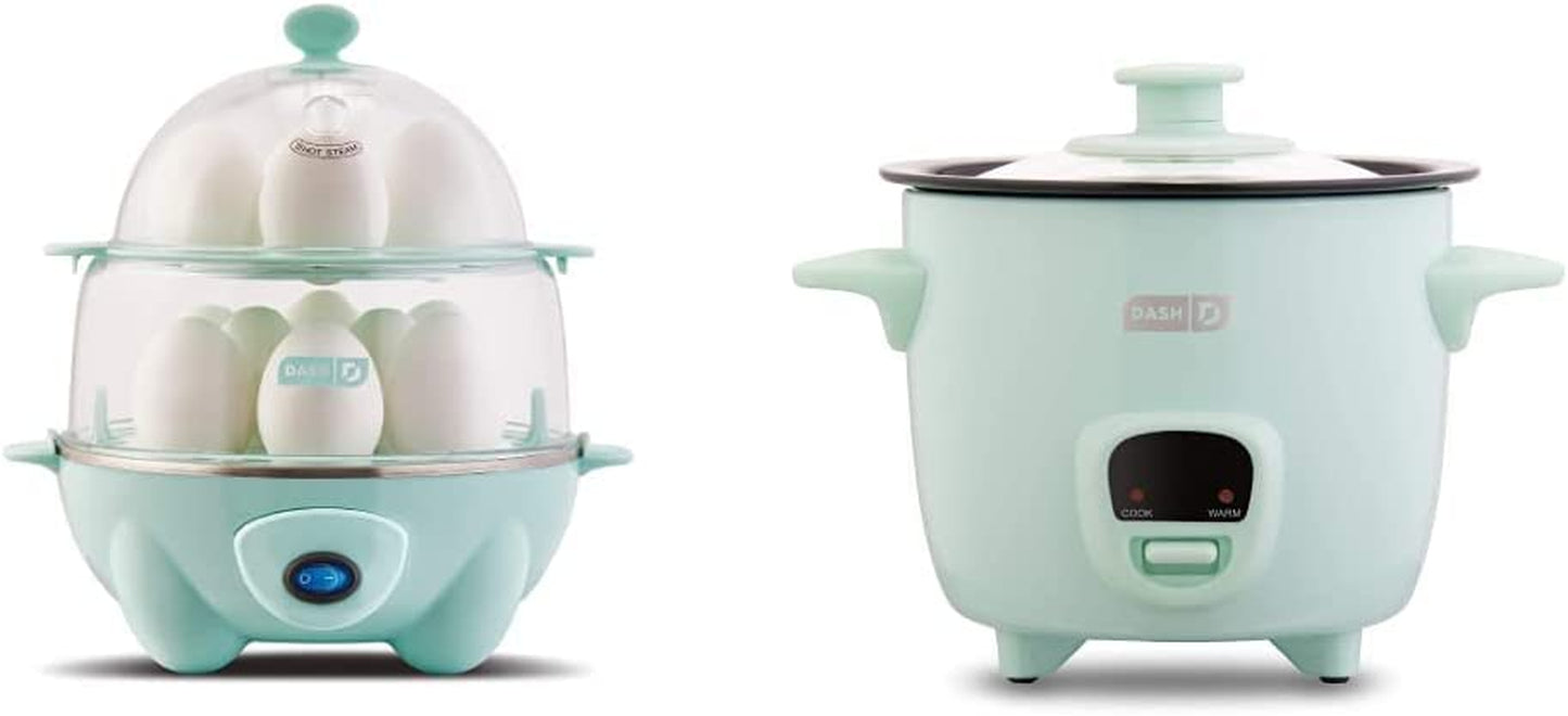 DASH Deluxe Rapid Egg Cooker for Hard Boiled, Poached, Scrambled Eggs, Omelets, Steamed Vegetables, Dumplings & More, 12 Capacity, with Auto Shut off Feature - Black