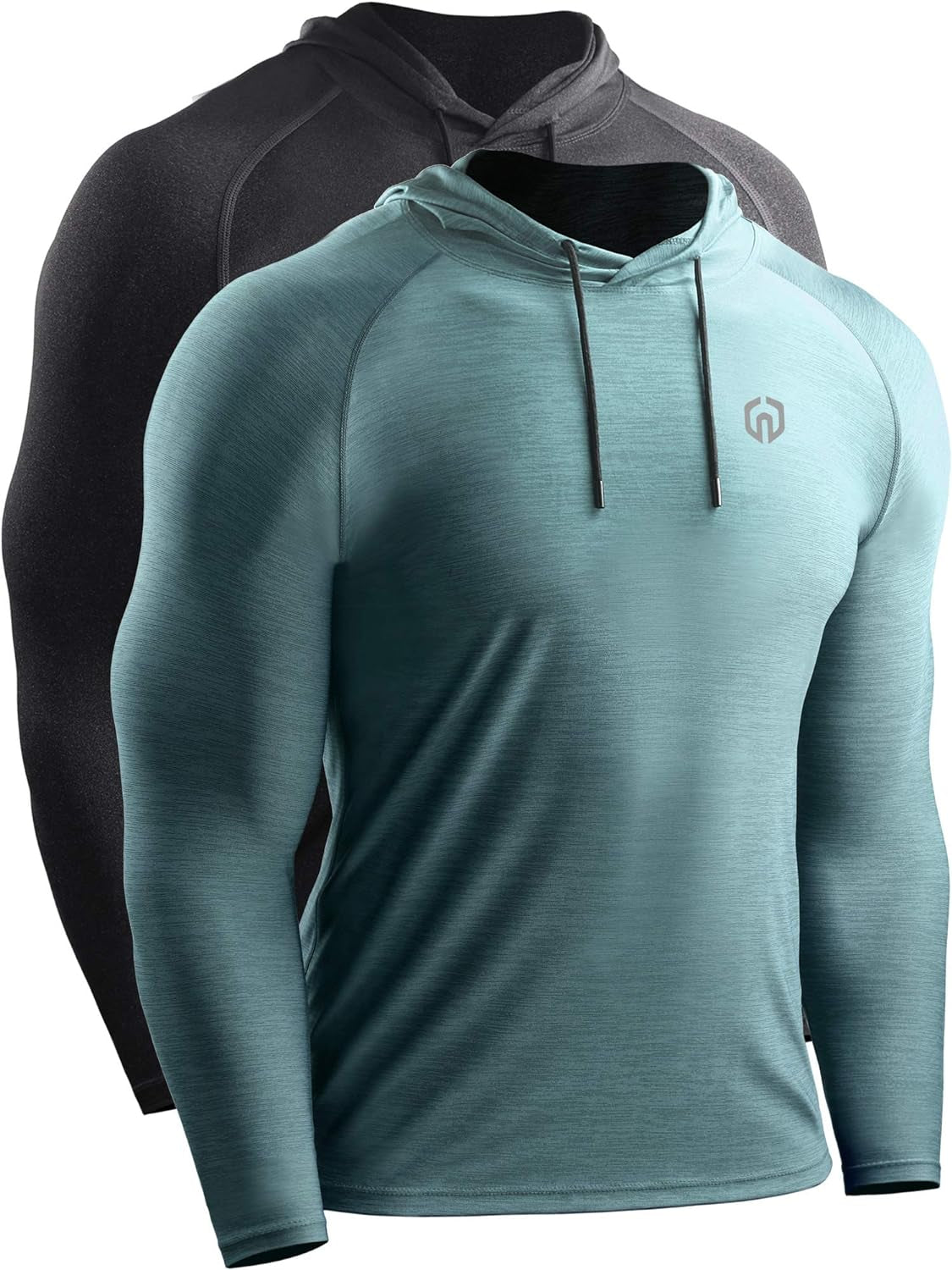NELEUS Men'S Dry Fit Athletic Shirt Workout Running Long Sleeve Shirts with Hoods
