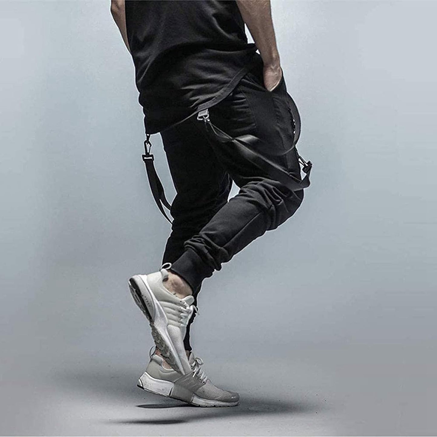 XYXIONGMAO Men'S Futuristic Clothing Cargo Joggers Baggy Pants Gothic Techwear Streetwear Hip Hop Pants Cargo Pants for Men