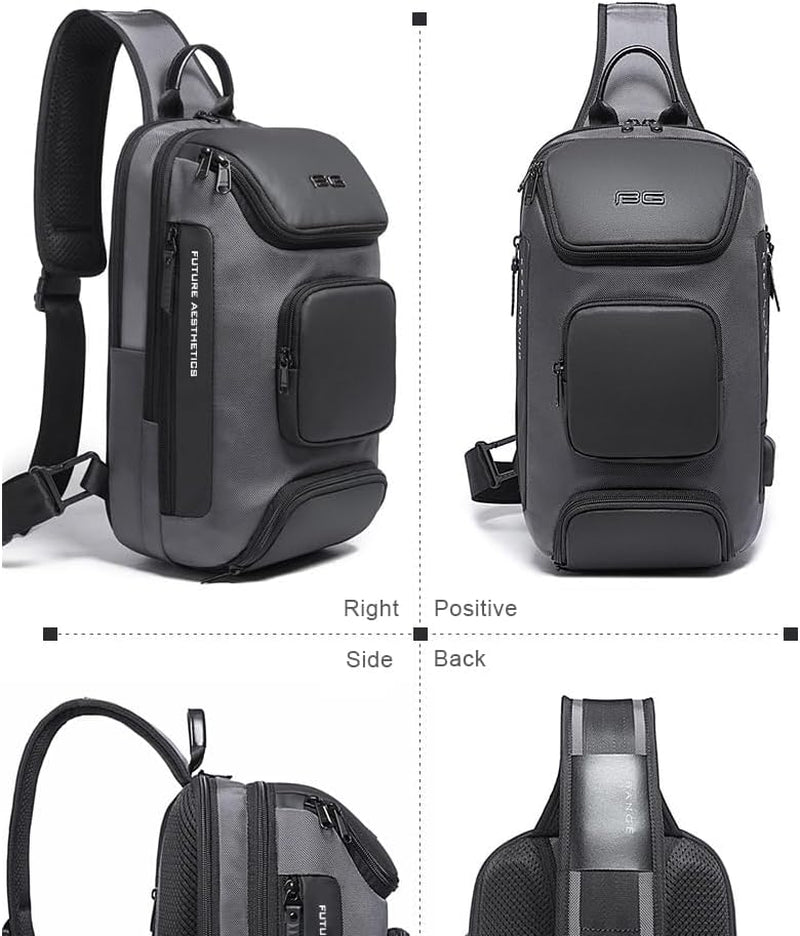 OZUKO Sling Backpack Sling Bag Crossbody Backpack Shoulder Casual Daypack Rucksack for Men