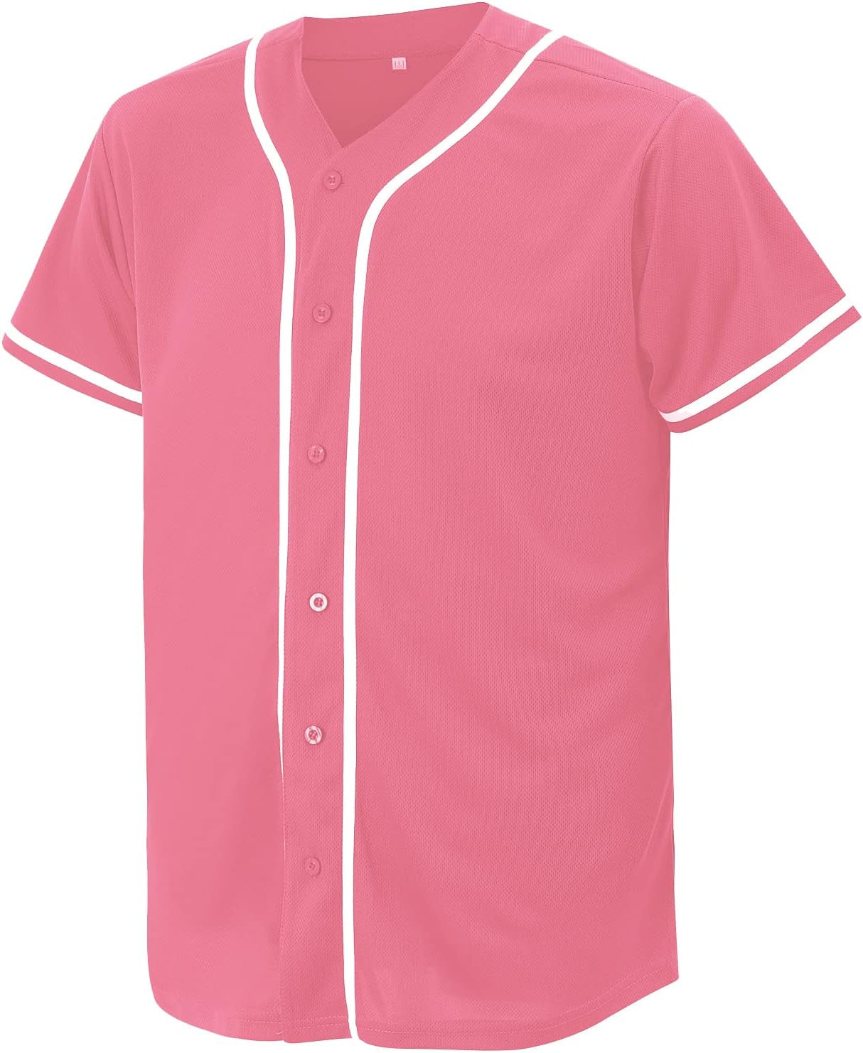 CUTHBERT Solid Baseball Jersey Shirt for Men and Women, Plain Casual Short Sleeves Button down T-Shirt
