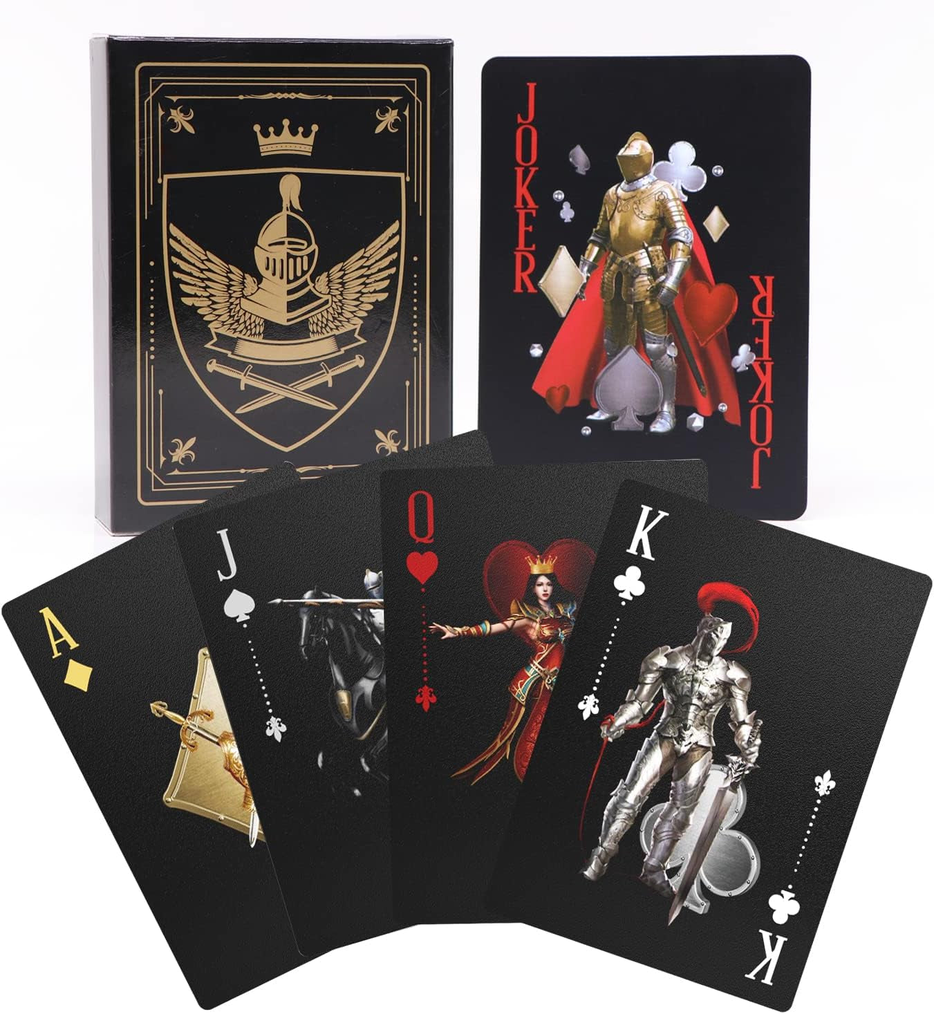 Waterproof Playing Cards, Plastic Playing Cards, Deck of Cards, Gift Poker Cards (Black Diamond Cards)