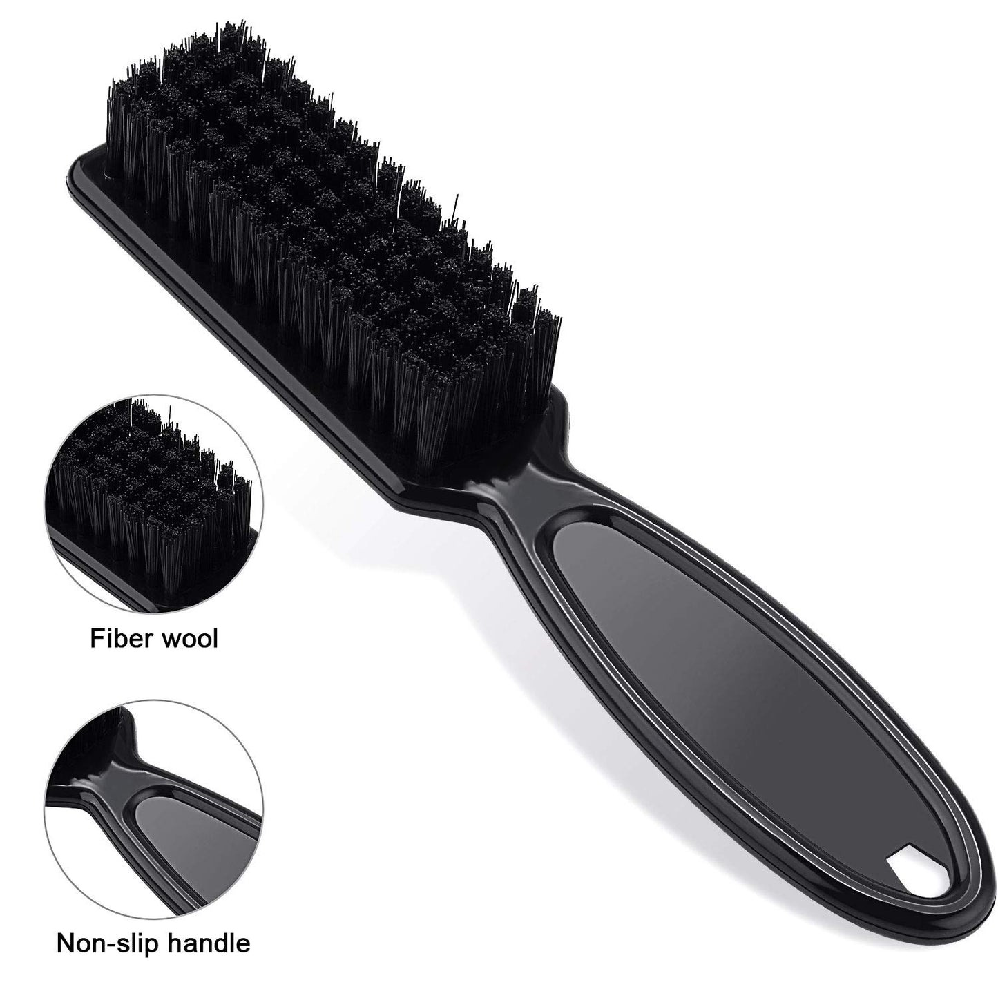 3 Pieces Clipper Blade Cleaning Brush Hair Clipper Cleaning Nylon Brush Nail Brush Trimmer Barber Cleaning Brush Tool (Black)