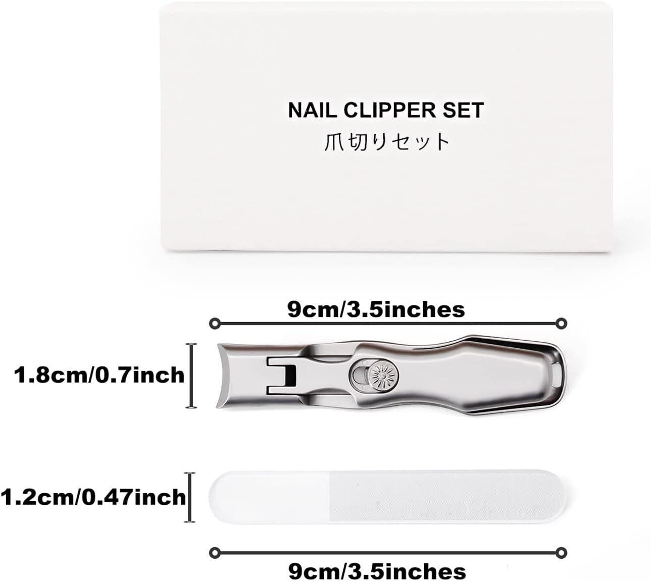Ultra Sharp Stainless Steel Nail Clippers with Catcher, Fingernail & Toenail Clippers Splash Proof Nail Clippers Luxury Nail Cutter for Thick Nails