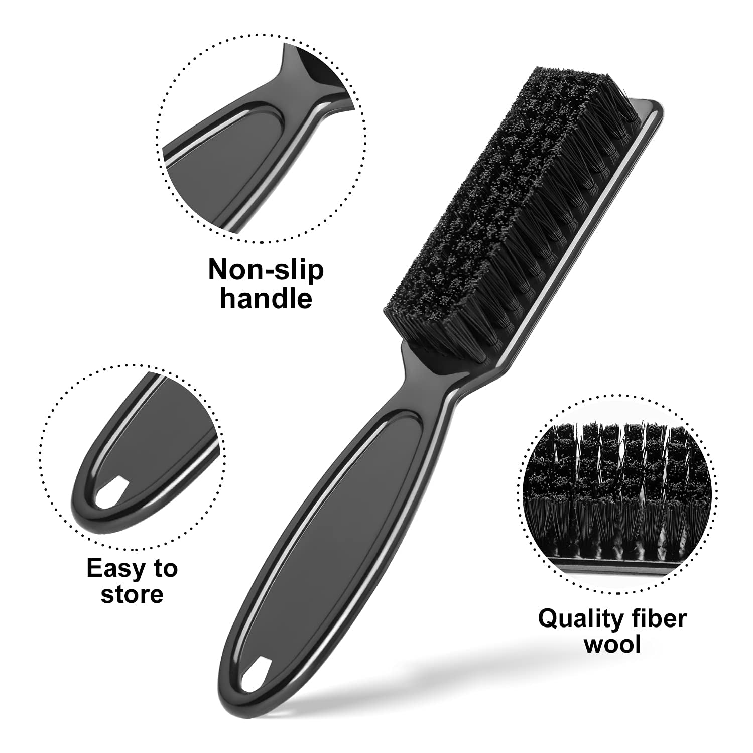 6 Pieces Barber Blade Cleaning Brush Clipper Cleaning Nylon Brush Clipper Cleaner Brush Cleaning Clipper Styling Brush Tool for Men(Red/Black)