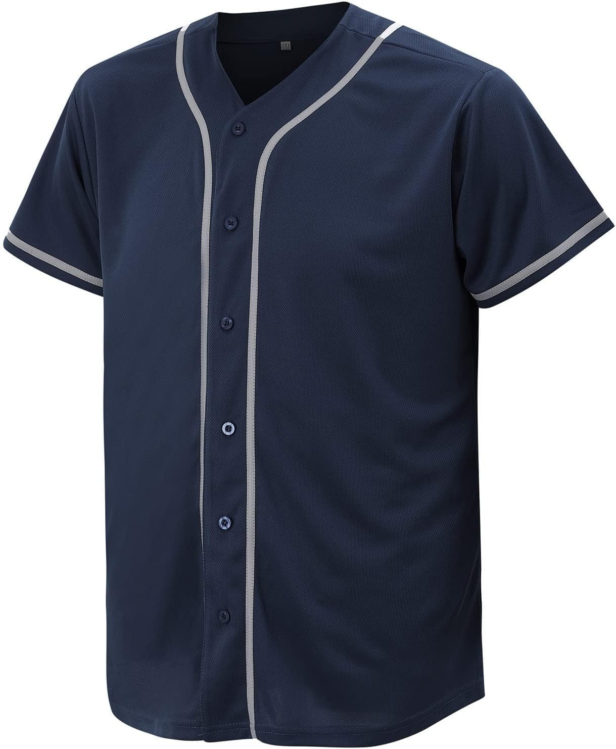 CUTHBERT Solid Baseball Jersey Shirt for Men and Women, Plain Casual Short Sleeves Button down T-Shirt
