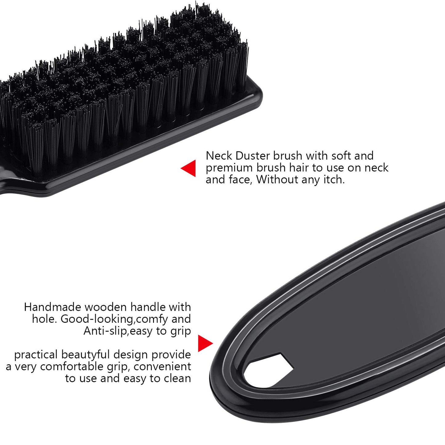 3 Pieces Clipper Blade Cleaning Brush Hair Clipper Cleaning Nylon Brush Nail Brush Trimmer Barber Cleaning Brush Tool (Black)