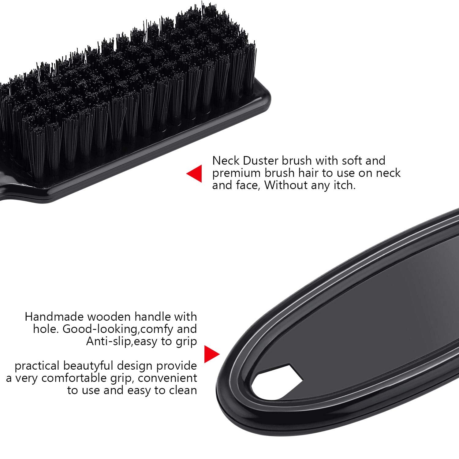 3 Pieces Clipper Blade Cleaning Brush Hair Clipper Cleaning Nylon Brush Nail Brush Trimmer Barber Cleaning Brush Tool (Black)