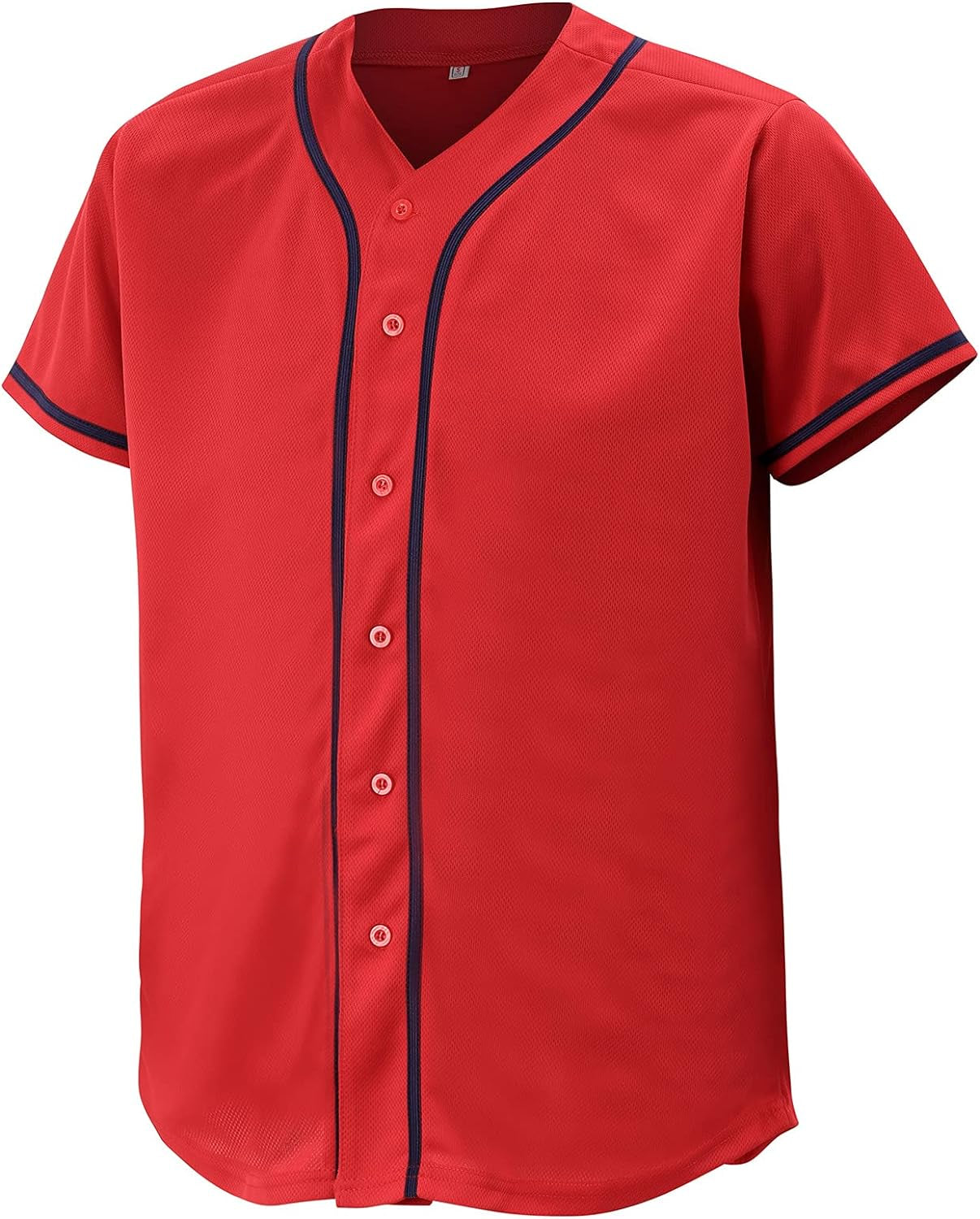CUTHBERT Solid Baseball Jersey Shirt for Men and Women, Plain Casual Short Sleeves Button down T-Shirt