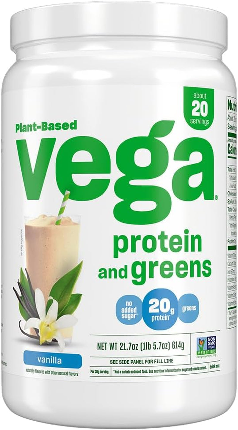 Vega Protein and Greens Protein Powder, Chocolate - 20G Plant Based Protein plus Veggies, Vegan, Non GMO, Pea Protein for Women and Men, 1Lbs (Packaging May Vary)