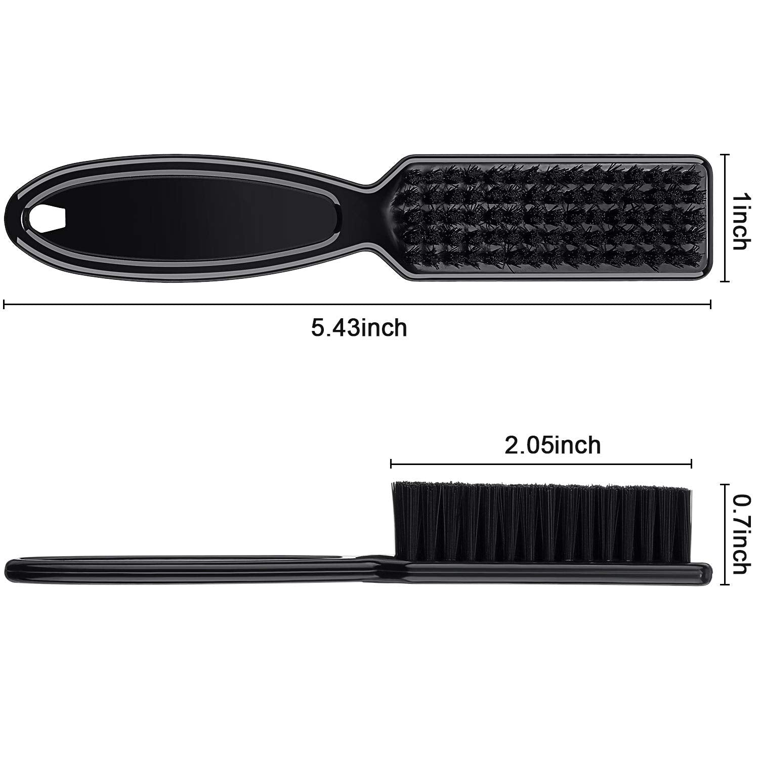 3 Pieces Clipper Blade Cleaning Brush Hair Clipper Cleaning Nylon Brush Nail Brush Trimmer Barber Cleaning Brush Tool (Black)