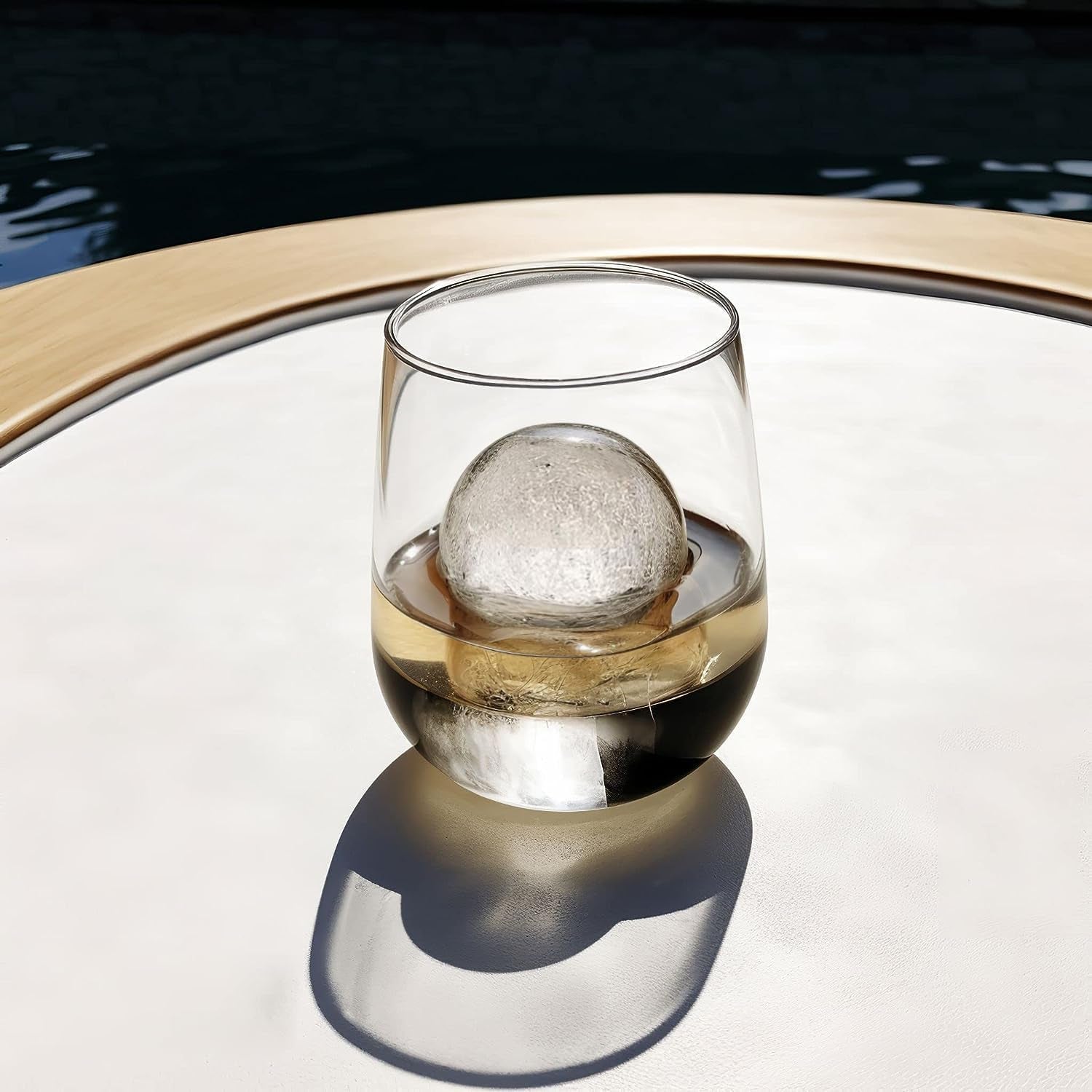 Glacio Ball Ice Cube Tray and Big Ice Cube Molds for Whiskey, Slow-Melting, 100% Silicone, No-Plastic, Easy Release, Ideal for Gifting and Elevating Cocktails