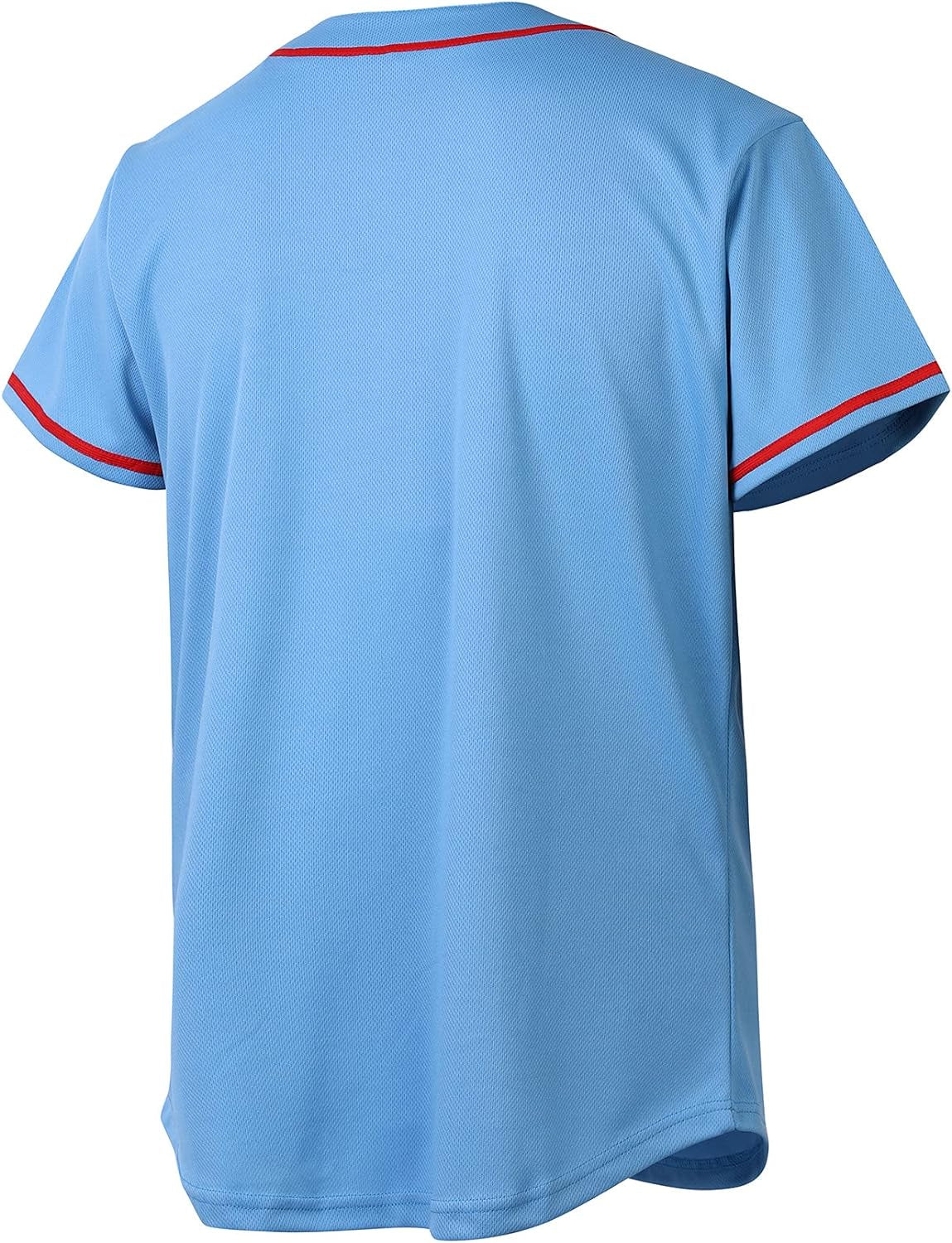 CUTHBERT Solid Baseball Jersey Shirt for Men and Women, Plain Casual Short Sleeves Button down T-Shirt