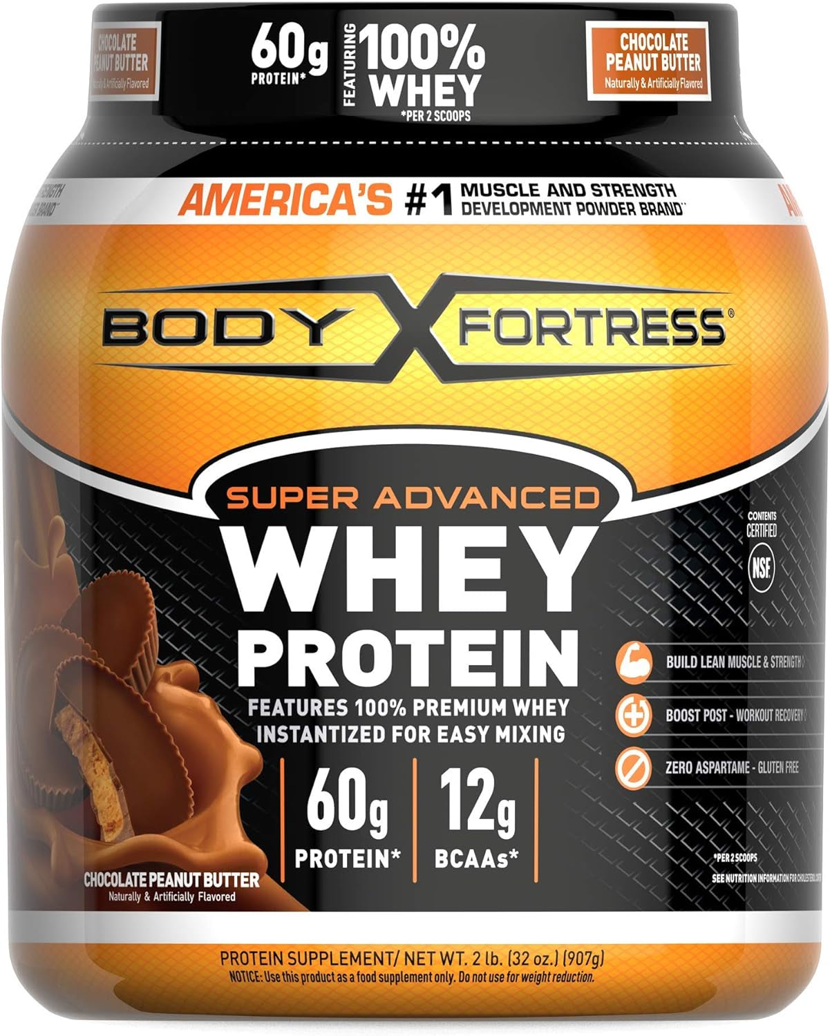 Body Fortress Whey Protein Powder 5 Lb, Strawberry