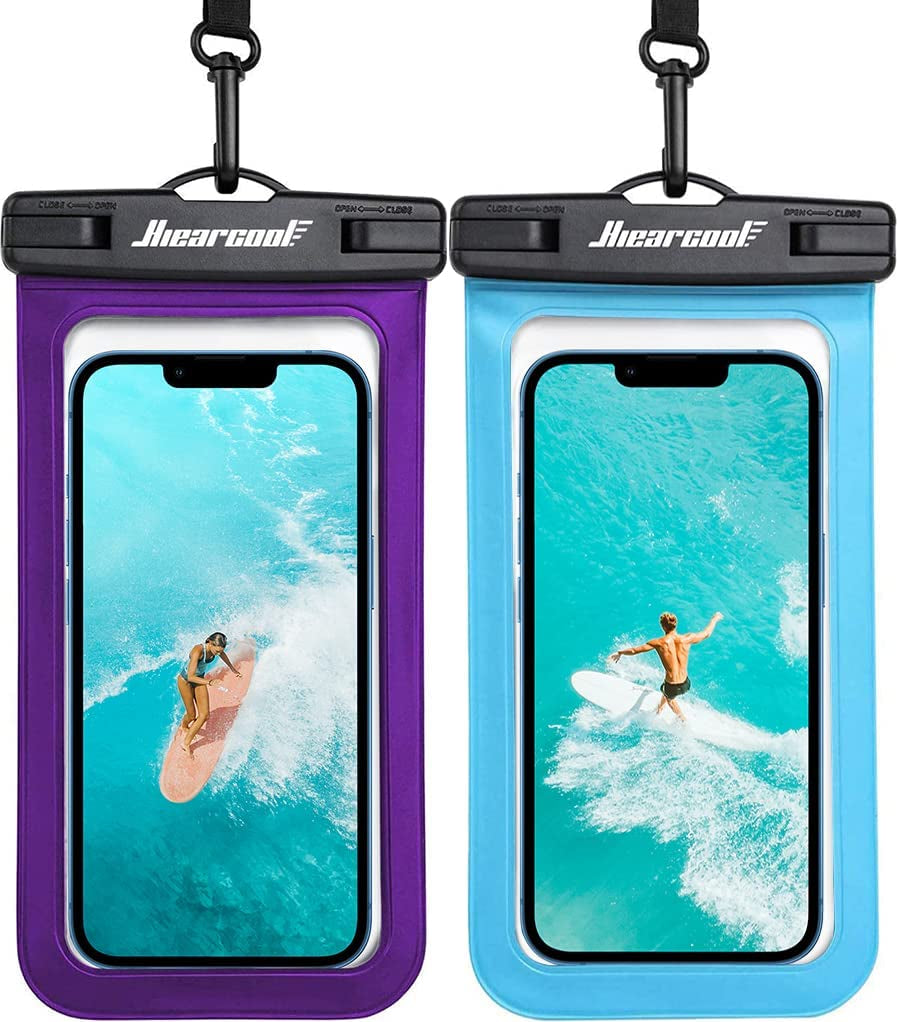 Hiearcool Waterproof Phone Pouch, Waterproof Phone Case for Iphone 15 14 13 12 Pro Max, IPX8 Cellphone Dry Bag Beach Cruise Ship Essentials 2Pack-8.3"