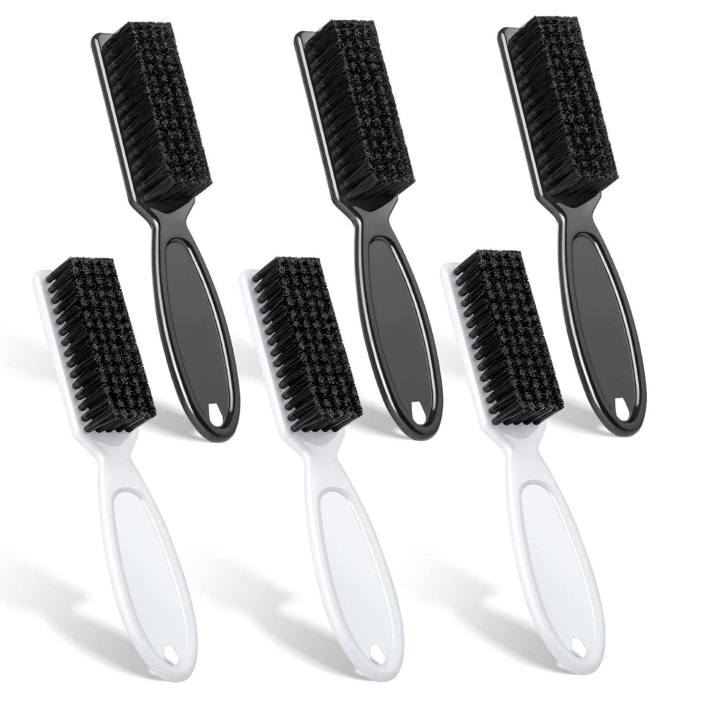 6 Pieces Barber Blade Cleaning Brush Clipper Cleaning Nylon Brush Clipper Cleaner Brush Cleaning Clipper Styling Brush Tool for Men(Red/Black)