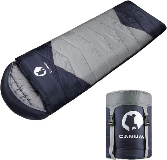 CANWAY Double Sleeping Bag,2 Person Sleeping Bag Lightweight Waterproof with 2 Pillows for Camping, Backpacking, or Hiking for Adults or Teens Queen Size XL & XXL
