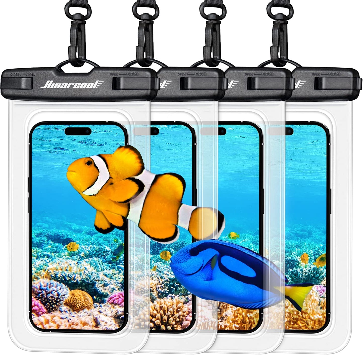 Hiearcool Waterproof Phone Pouch, Waterproof Phone Case for Iphone 15 14 13 12 Pro Max, IPX8 Cellphone Dry Bag Beach Cruise Ship Essentials 2Pack-8.3"