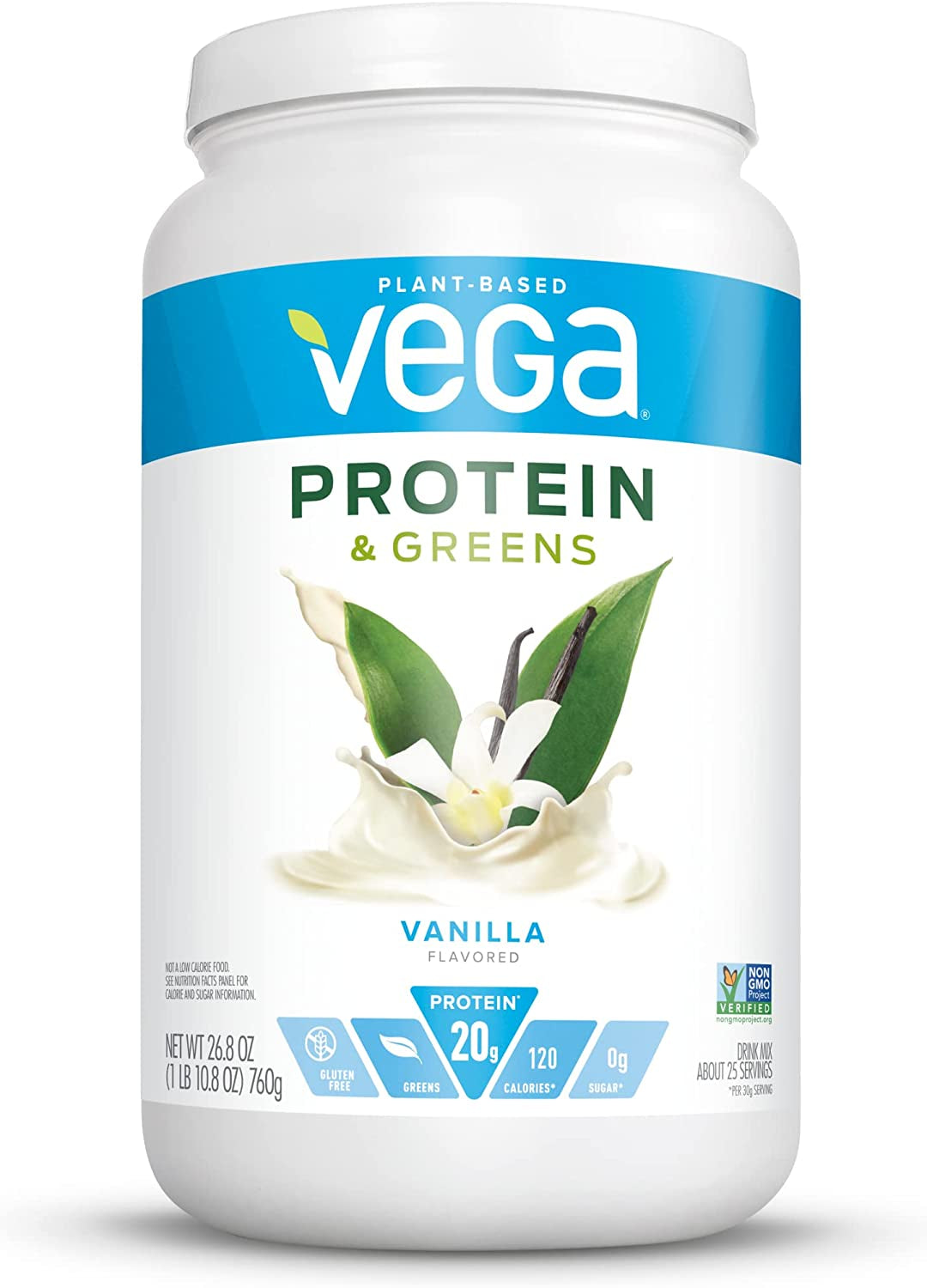 Vega Protein and Greens Protein Powder, Chocolate - 20G Plant Based Protein plus Veggies, Vegan, Non GMO, Pea Protein for Women and Men, 1Lbs (Packaging May Vary)