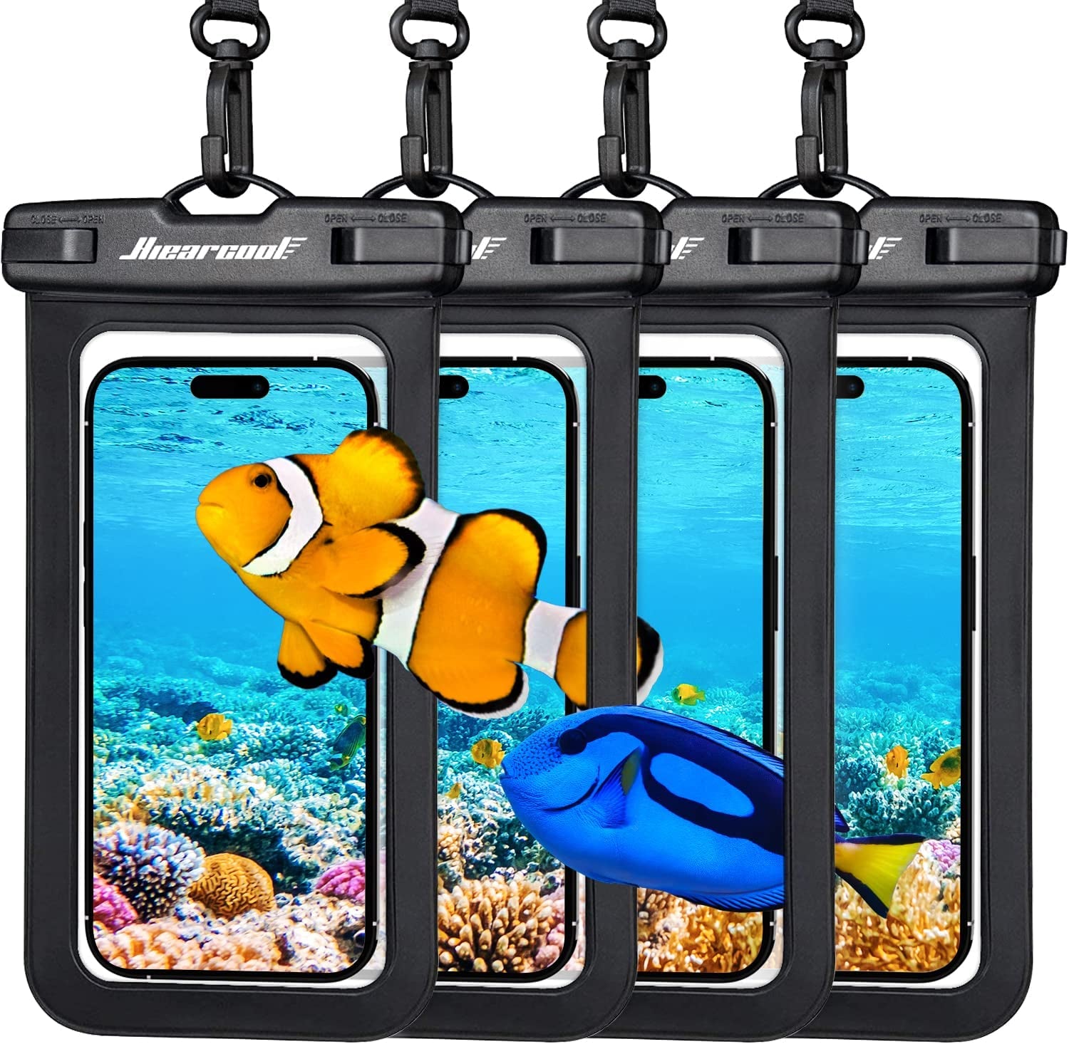 Hiearcool Waterproof Phone Pouch, Waterproof Phone Case for Iphone 15 14 13 12 Pro Max, IPX8 Cellphone Dry Bag Beach Cruise Ship Essentials 2Pack-8.3"