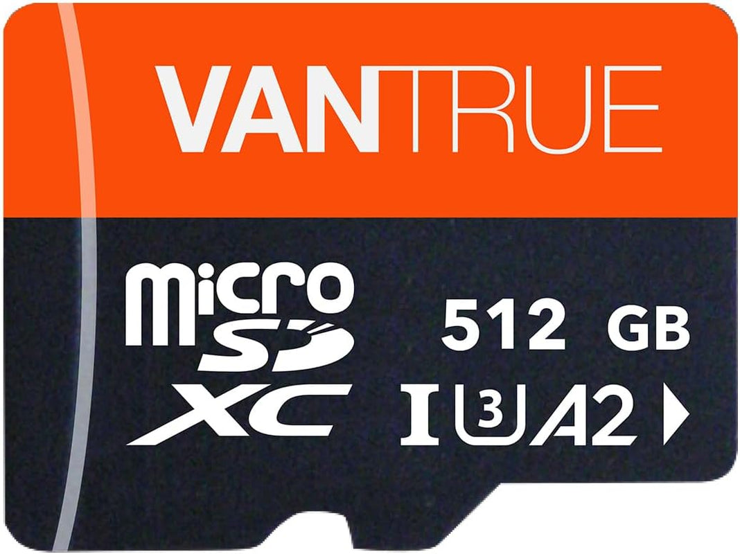Vantrue 256GB Microsdxc UHS-I U3 4K UHD Video High Speed Transfer Monitoring SD Card with Adapter for Dash Cams, Body Cams, Action Camera, Surveillance & Security Cams