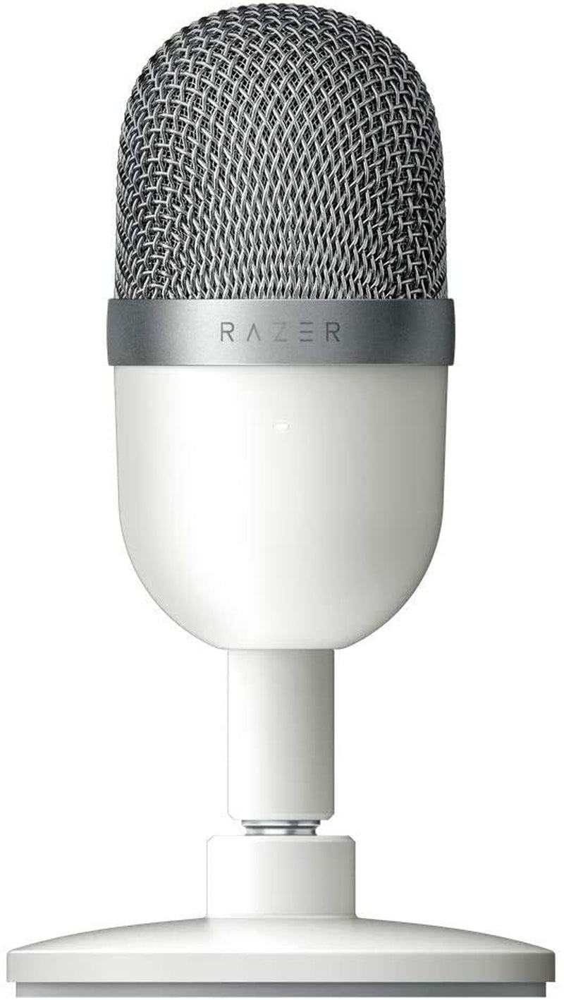 Razer Seiren Mini USB Condenser Microphone: for Streaming and Gaming on PC - Professional Recording Quality - Precise Supercardioid Pickup Pattern - Tilting Stand - Shock Resistant - Classic Black