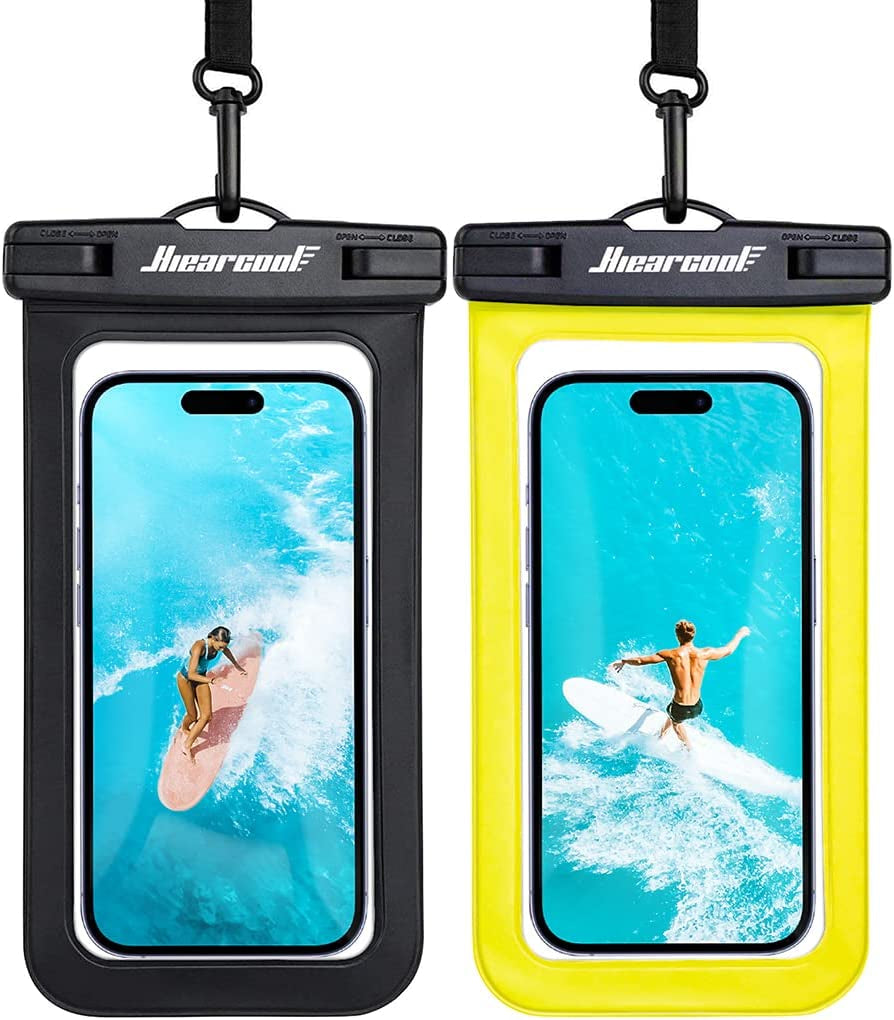 Hiearcool Waterproof Phone Pouch, Waterproof Phone Case for Iphone 15 14 13 12 Pro Max, IPX8 Cellphone Dry Bag Beach Cruise Ship Essentials 2Pack-8.3"