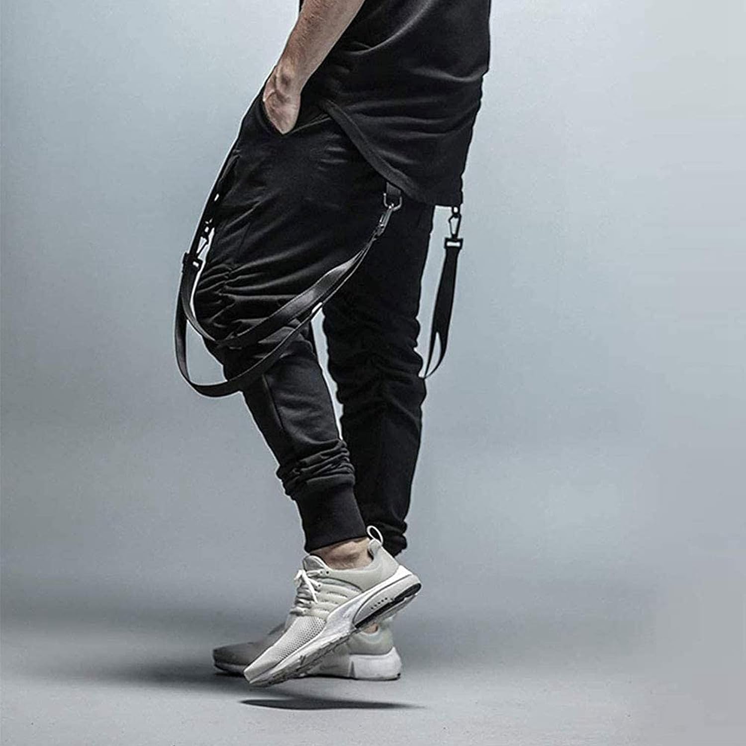 XYXIONGMAO Men'S Futuristic Clothing Cargo Joggers Baggy Pants Gothic Techwear Streetwear Hip Hop Pants Cargo Pants for Men