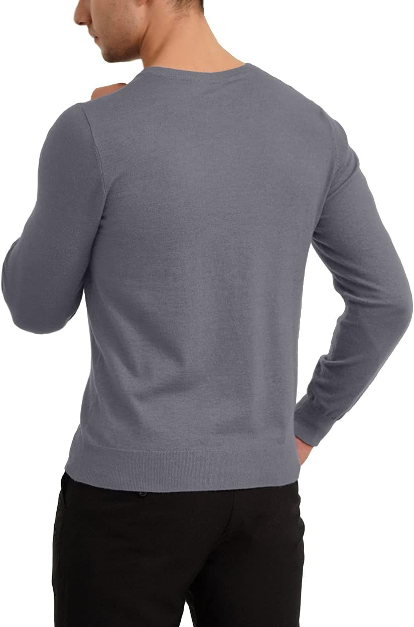 YTD Men'S Casual Slim Fit V-Neck Pullover Long Sleeve Knitted Pullover Sweaters