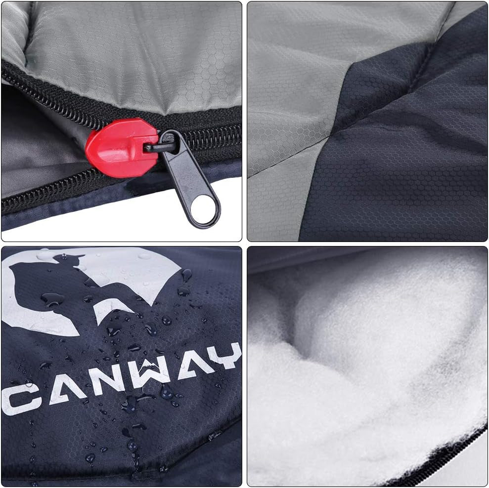 CANWAY Double Sleeping Bag,2 Person Sleeping Bag Lightweight Waterproof with 2 Pillows for Camping, Backpacking, or Hiking for Adults or Teens Queen Size XL & XXL