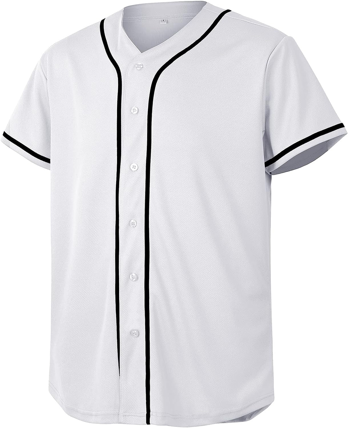 CUTHBERT Solid Baseball Jersey Shirt for Men and Women, Plain Casual Short Sleeves Button down T-Shirt