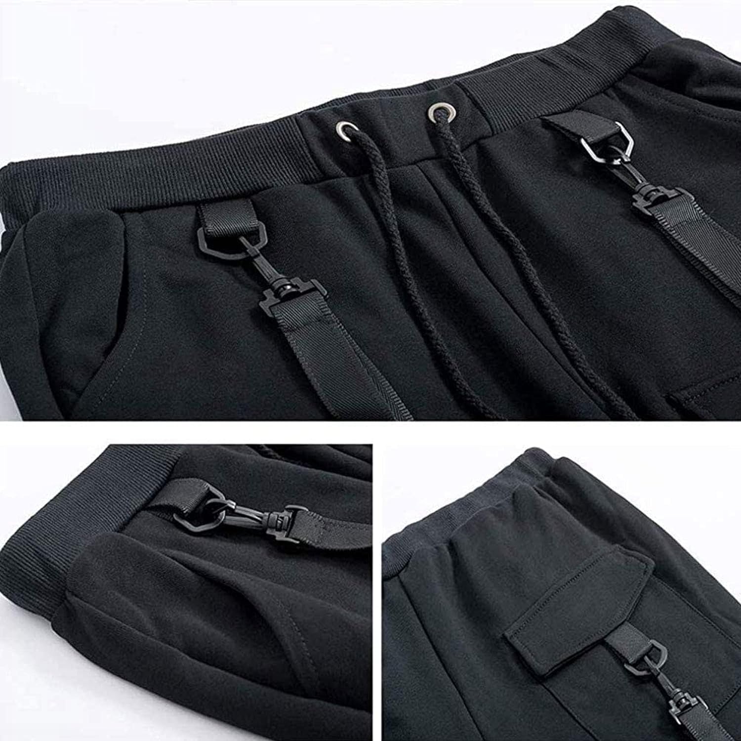 XYXIONGMAO Men'S Futuristic Clothing Cargo Joggers Baggy Pants Gothic Techwear Streetwear Hip Hop Pants Cargo Pants for Men