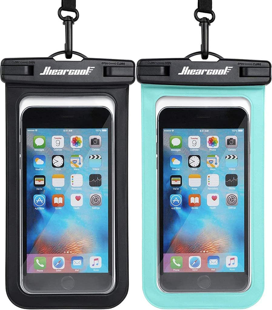 Hiearcool Waterproof Phone Pouch, Waterproof Phone Case for Iphone 15 14 13 12 Pro Max, IPX8 Cellphone Dry Bag Beach Cruise Ship Essentials 2Pack-8.3"