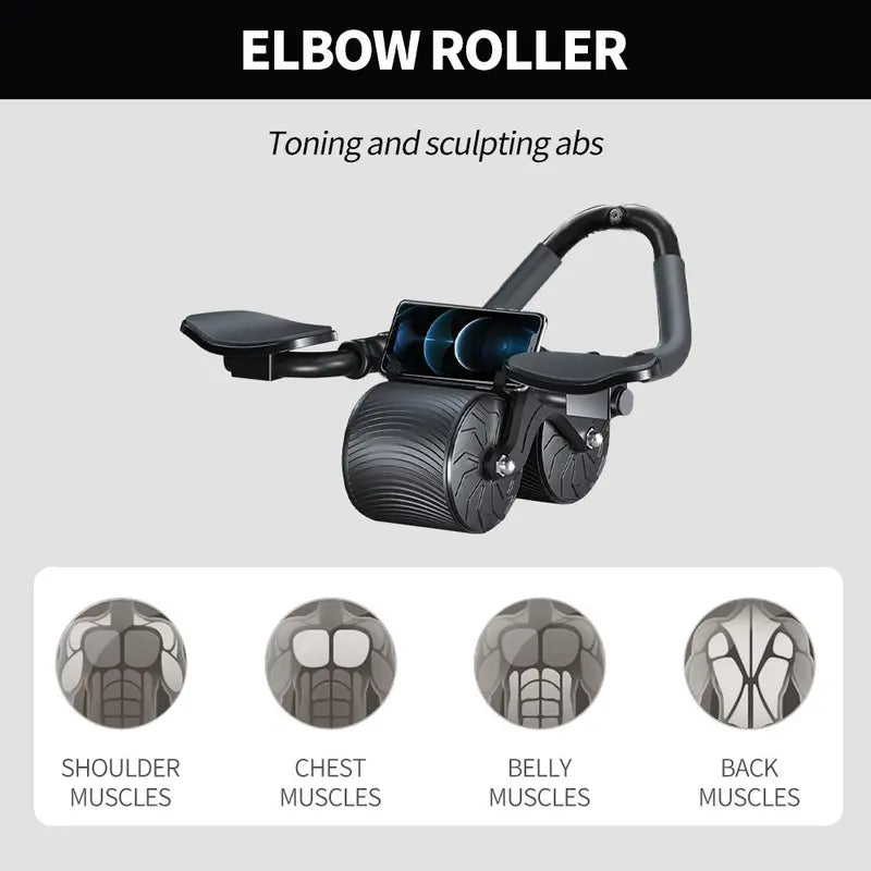 Fitness Equipment Ab Roller Wheel, 1 Piece Automatic Rebound Ab Wheel, Mother'S Day Gift, Phone Holder Design Crunch Sports Accessories, Ab Exercise Equipment for Core & Abdominal Muscle Training, Anxiety Device for Men, Gym Accessories, Gym Equipment