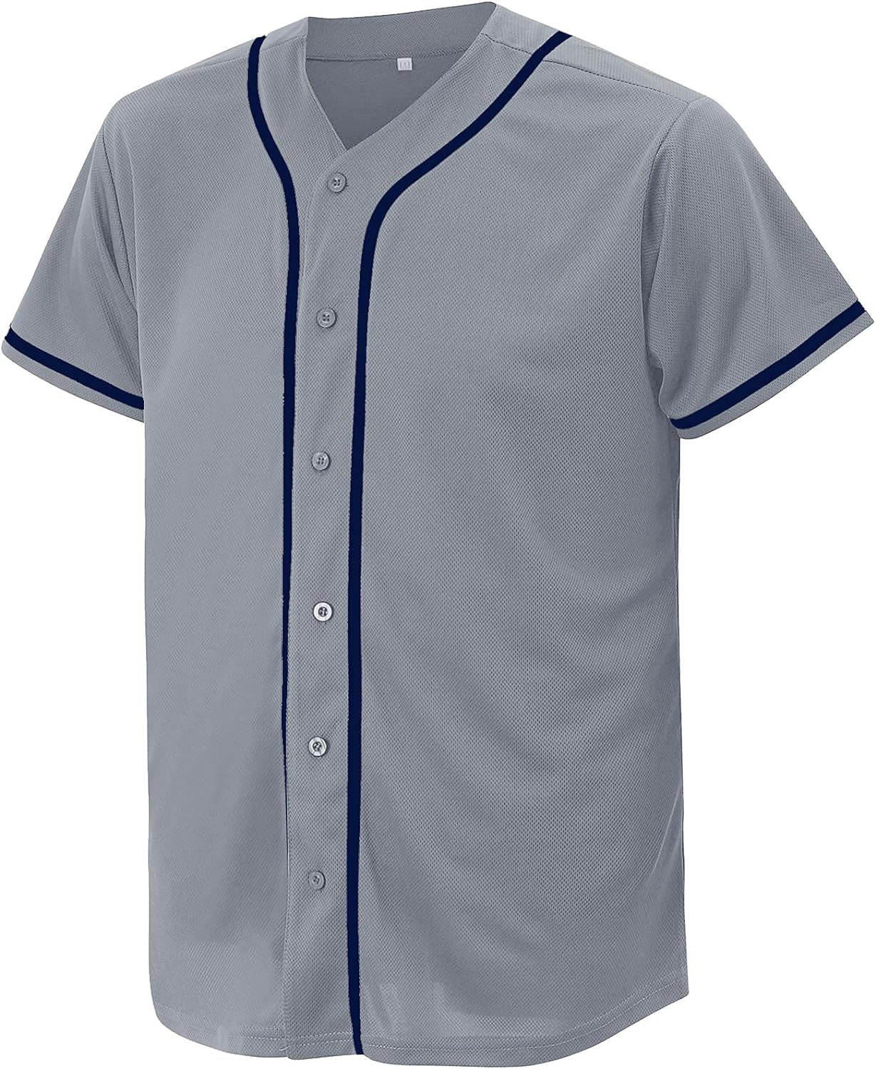 CUTHBERT Solid Baseball Jersey Shirt for Men and Women, Plain Casual Short Sleeves Button down T-Shirt