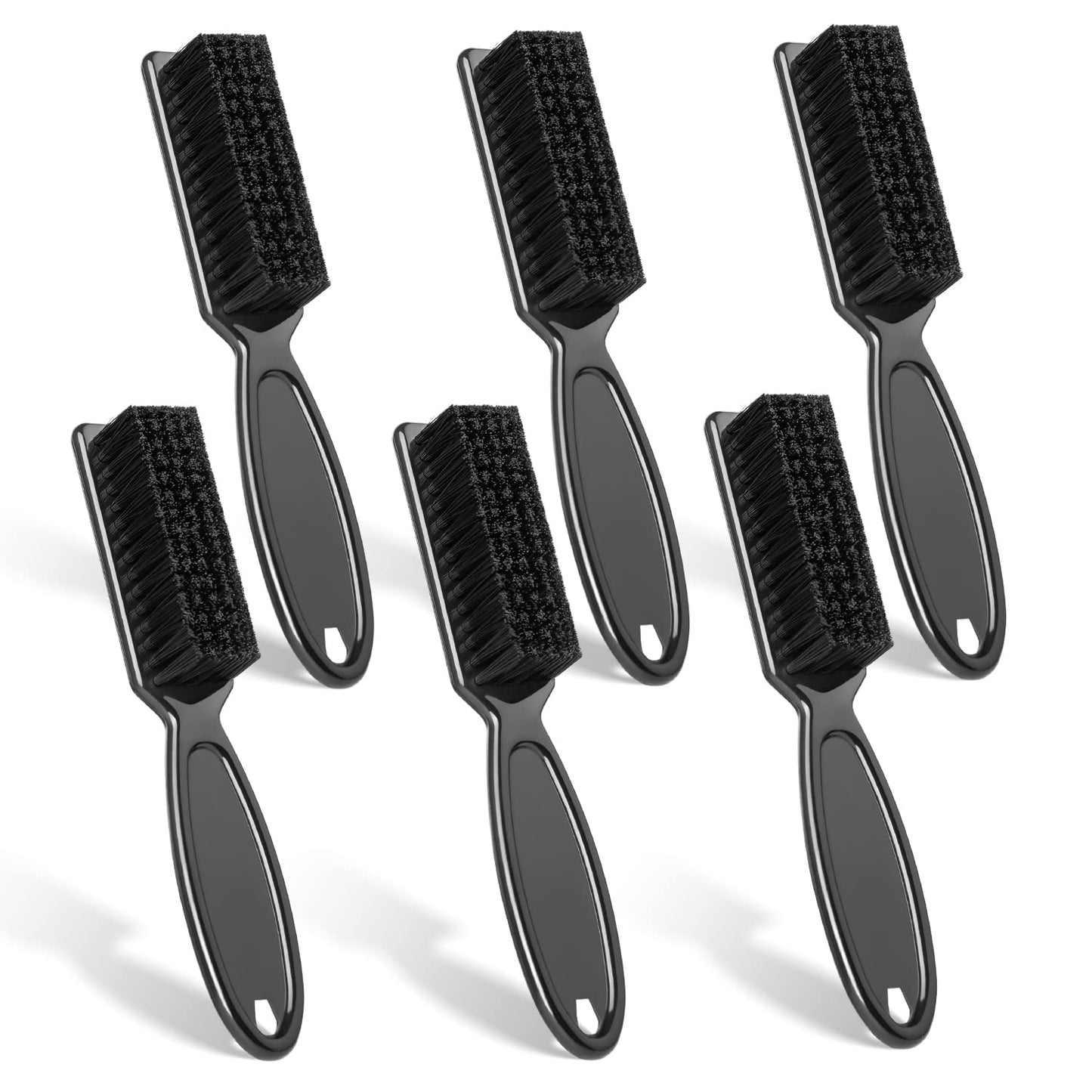 6 Pieces Barber Blade Cleaning Brush Clipper Cleaning Nylon Brush Clipper Cleaner Brush Cleaning Clipper Styling Brush Tool for Men(Red/Black)