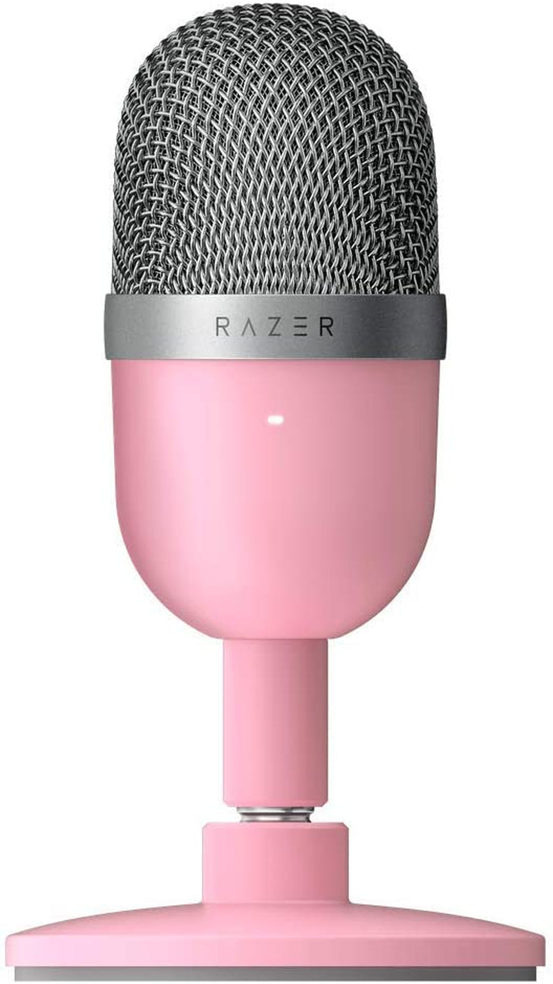 Razer Seiren Mini USB Condenser Microphone: for Streaming and Gaming on PC - Professional Recording Quality - Precise Supercardioid Pickup Pattern - Tilting Stand - Shock Resistant - Classic Black