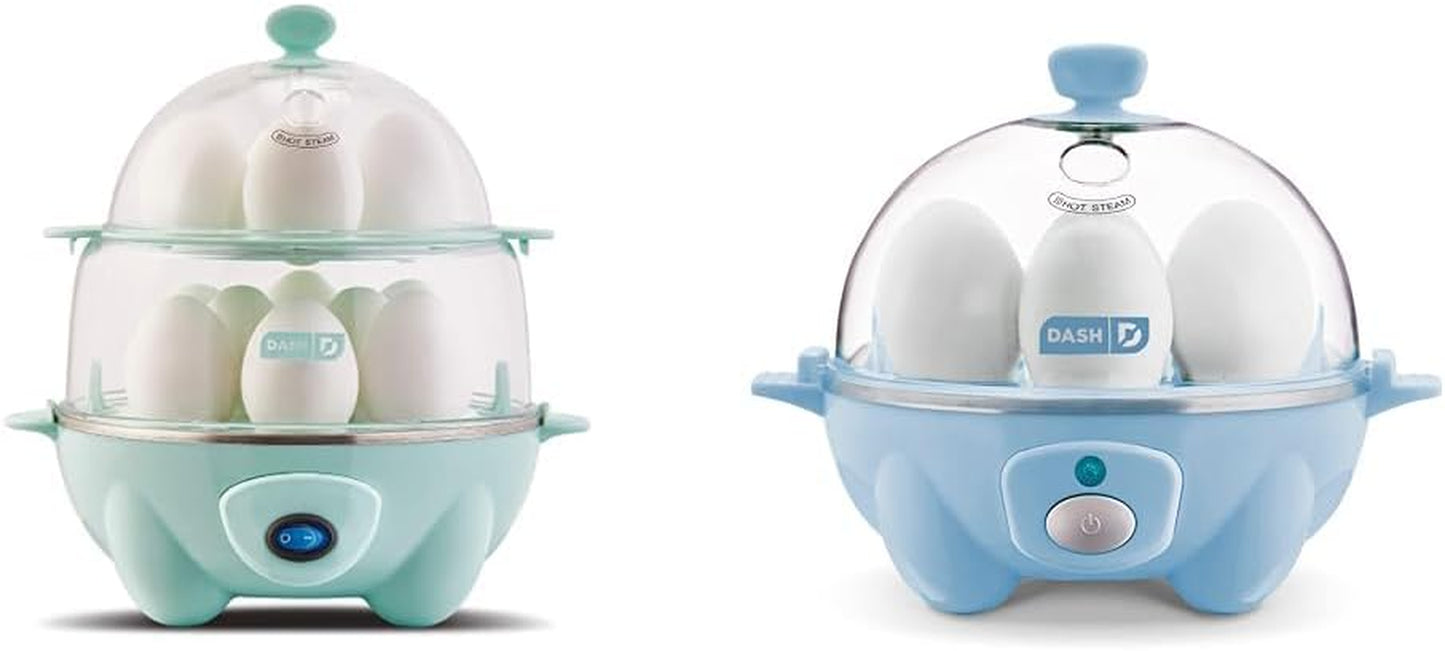 DASH Deluxe Rapid Egg Cooker for Hard Boiled, Poached, Scrambled Eggs, Omelets, Steamed Vegetables, Dumplings & More, 12 Capacity, with Auto Shut off Feature - Black