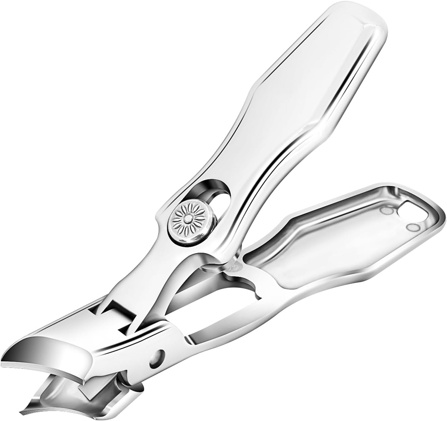 Ultra Sharp Stainless Steel Nail Clippers with Catcher, Fingernail & Toenail Clippers Splash Proof Nail Clippers Luxury Nail Cutter for Thick Nails