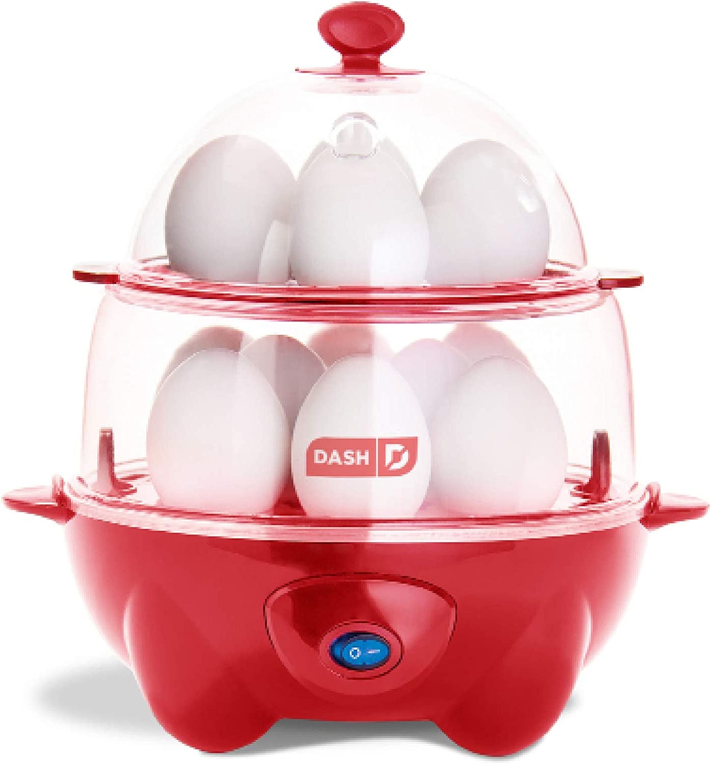 DASH Deluxe Rapid Egg Cooker for Hard Boiled, Poached, Scrambled Eggs, Omelets, Steamed Vegetables, Dumplings & More, 12 Capacity, with Auto Shut off Feature - Black