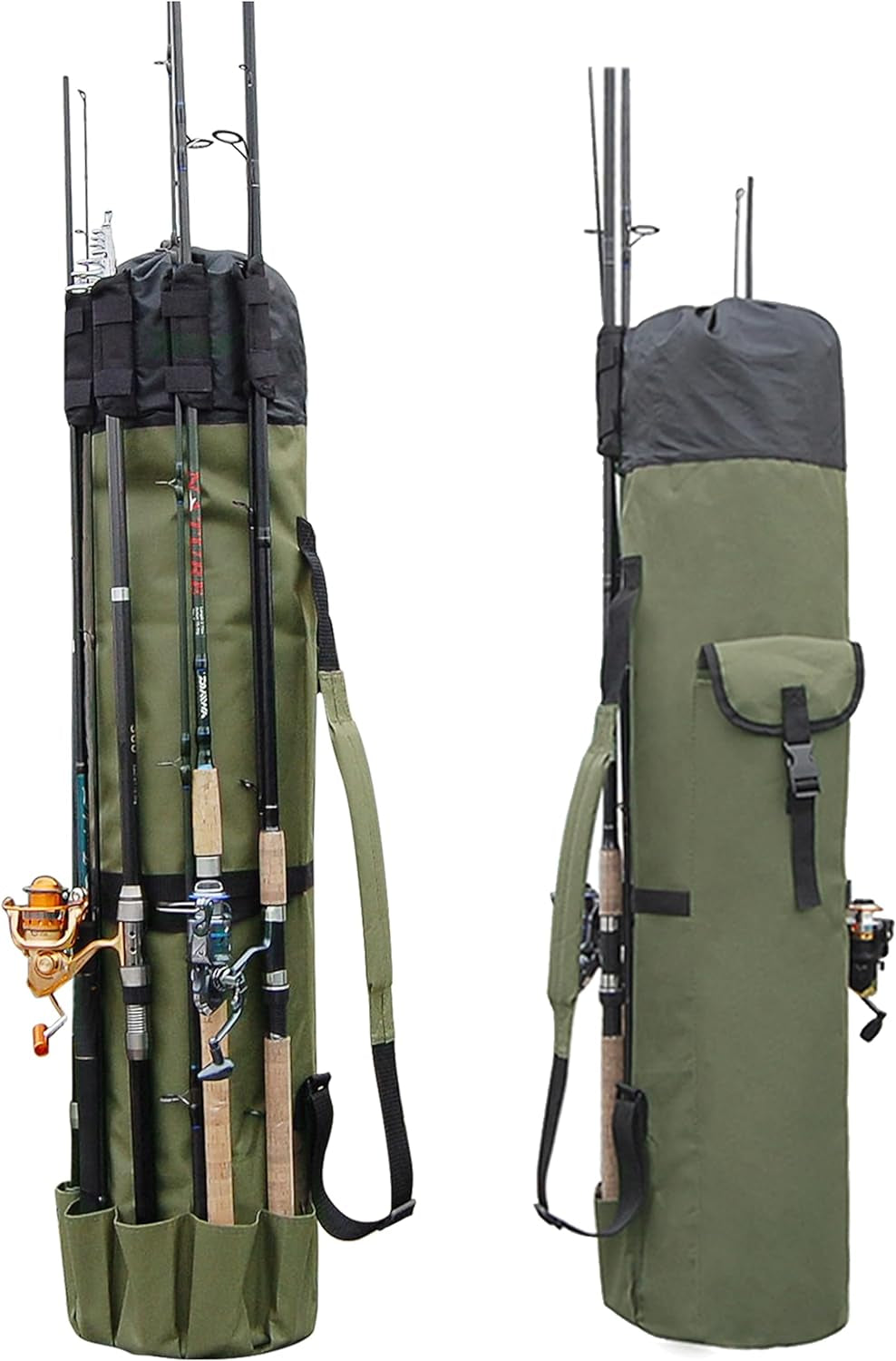 AGOOL Fishing Rod Carrier Fishing Pole Bag Fishing Rod Case Fishing Bag Fishing Gear Equipment Fishing Rod Bag Travel Carry Case Large Capacity Waterproof Fishing Reel Bag Case Fishing Gifts for Men