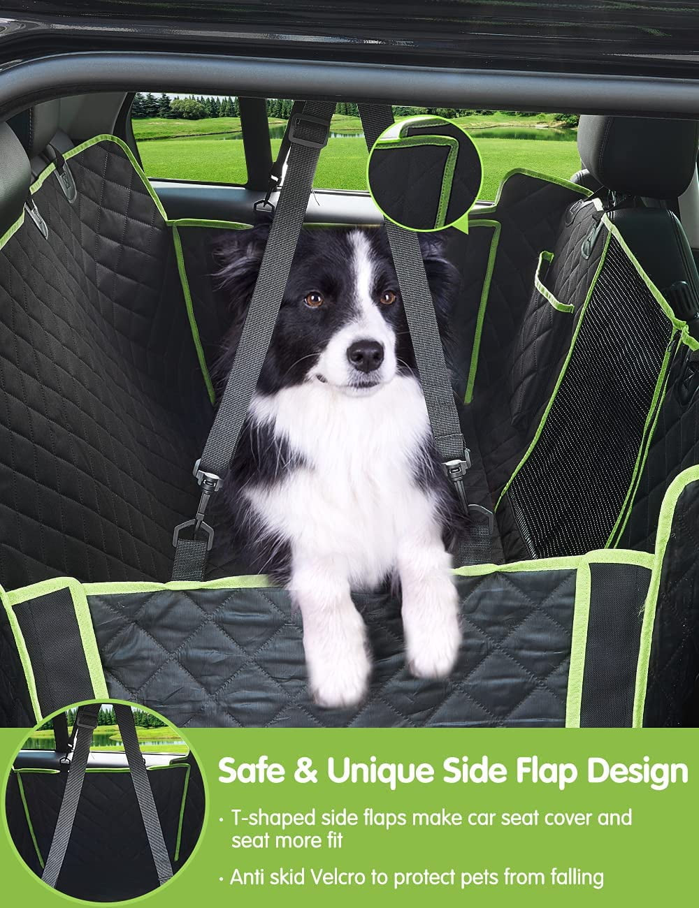 Front Dog Car Seat Cover for SUV, Trucks, Sedans. Waterproof Car Seat Covers for Dogs Front Seats Only. Car Seat Protector for Dogs- Seat Cover for Dogs in Car-Black
