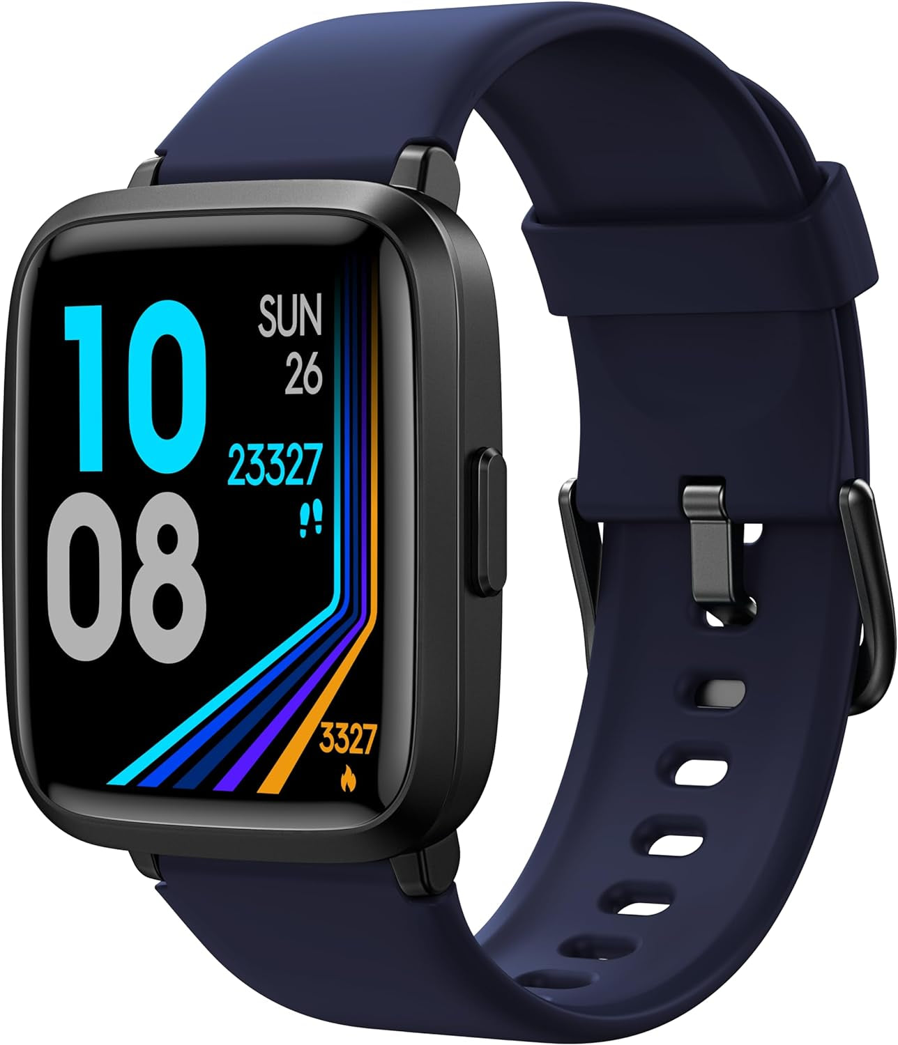 Smart Watch, Touchscreen Fitness Tracker with Heart Rate & Spo2 Monitor, Sleep Tracking, 5ATM Waterproof Pedometer Smartwatch Compatible with Iphone and Android Phones for Women Men