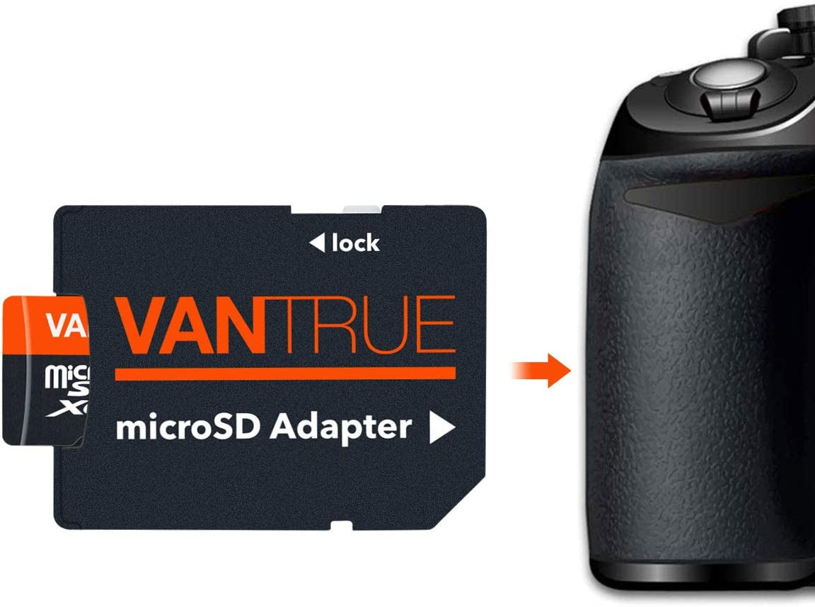 Vantrue 256GB Microsdxc UHS-I U3 4K UHD Video High Speed Transfer Monitoring SD Card with Adapter for Dash Cams, Body Cams, Action Camera, Surveillance & Security Cams