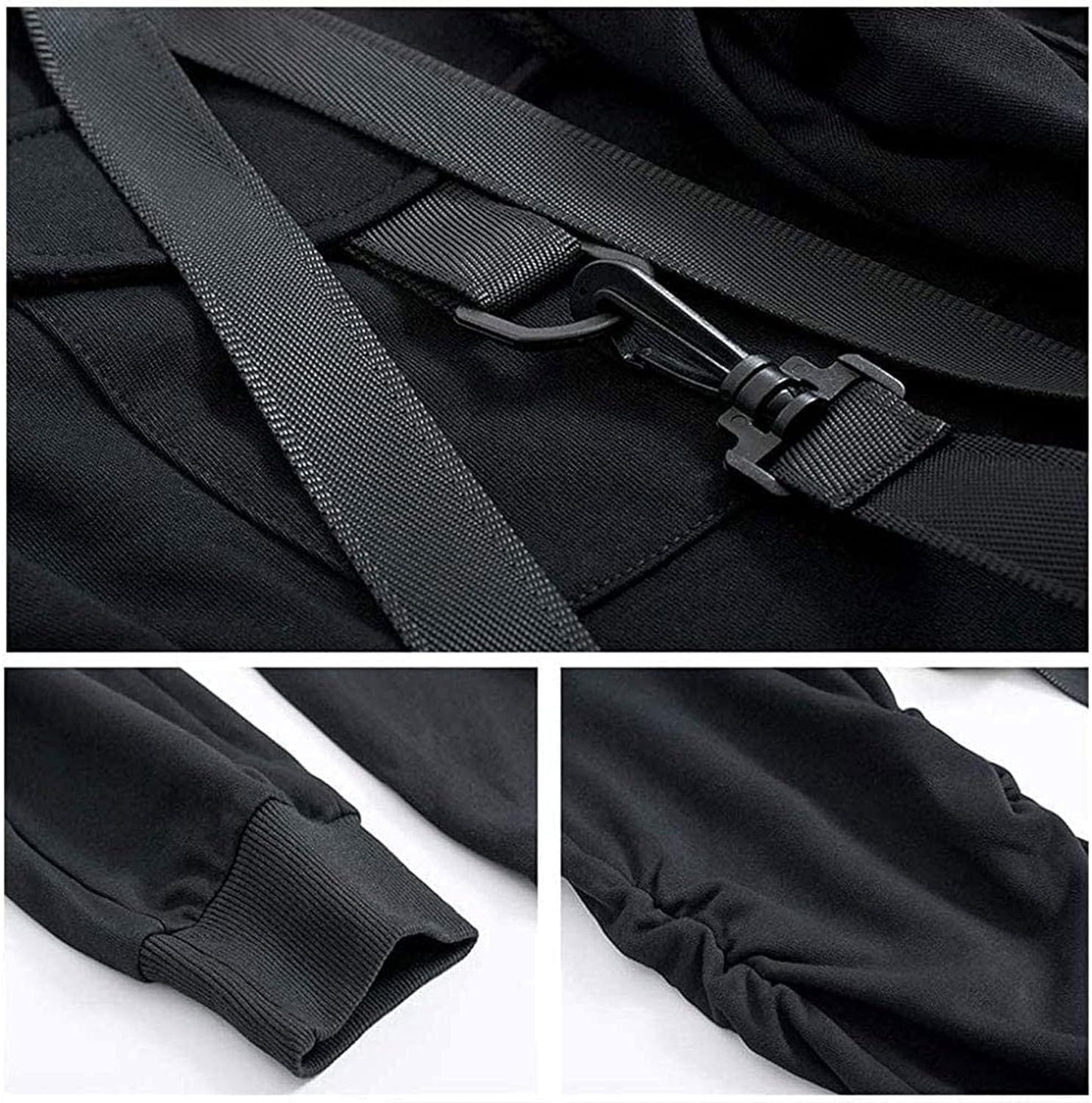 XYXIONGMAO Men'S Futuristic Clothing Cargo Joggers Baggy Pants Gothic Techwear Streetwear Hip Hop Pants Cargo Pants for Men