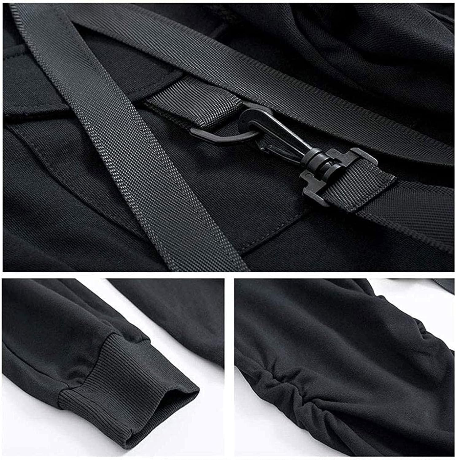 XYXIONGMAO Men'S Futuristic Clothing Cargo Joggers Baggy Pants Gothic Techwear Streetwear Hip Hop Pants Cargo Pants for Men